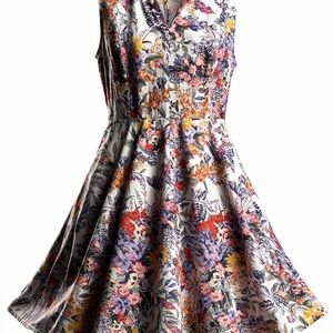 T Tahari Floral Midi Dress - Multicolor